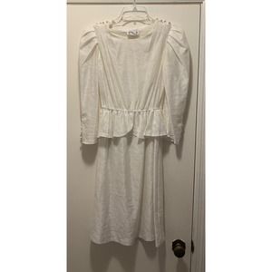 Mary My Love Dress White Dress With Belt Size 5 Vintage